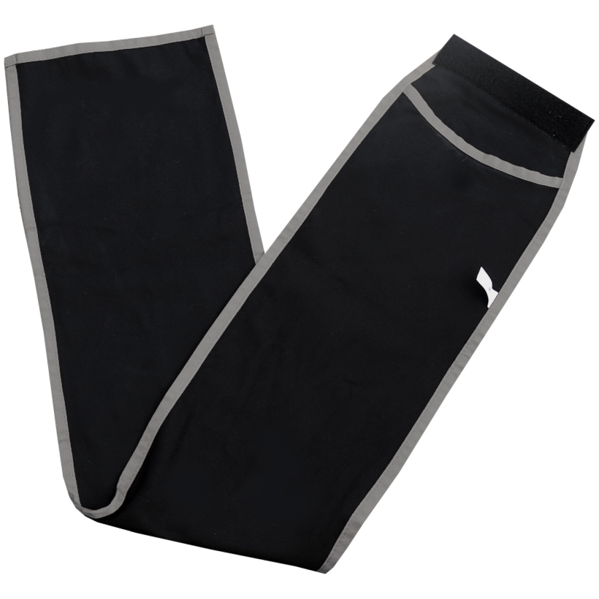 Black Cotton Drill Tail Bag with Grey Binding