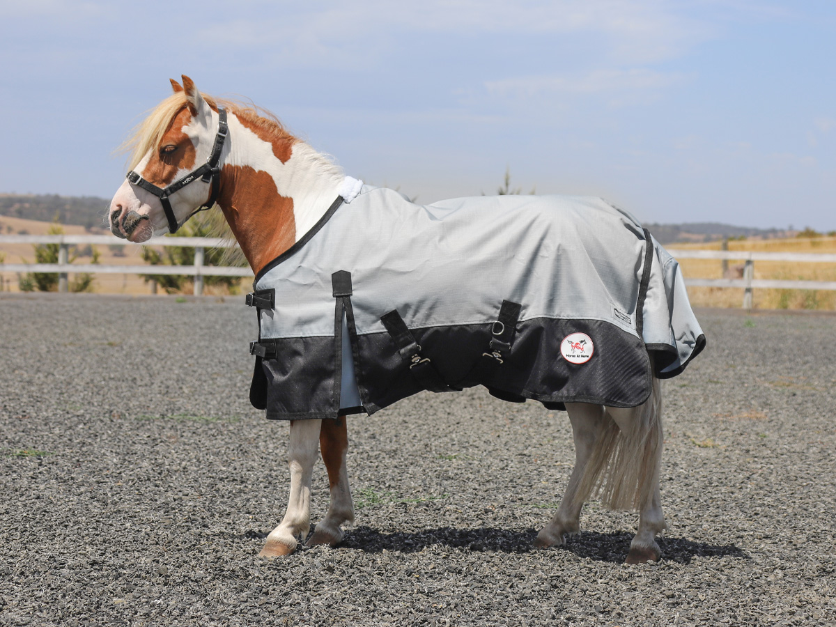 Light Grey / Black Miniature Rainsheet Rug